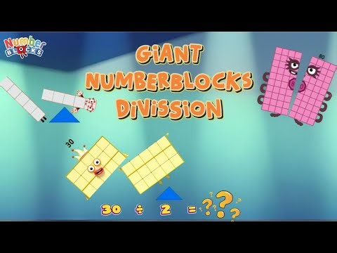 🔢 DIVISION WITH GIANT NUMBERBLOCKS 🧱 DIVIDING SMALL & BIG NUMBERS 💥 LEARN TO COUNT 🎓 COLORART_ID