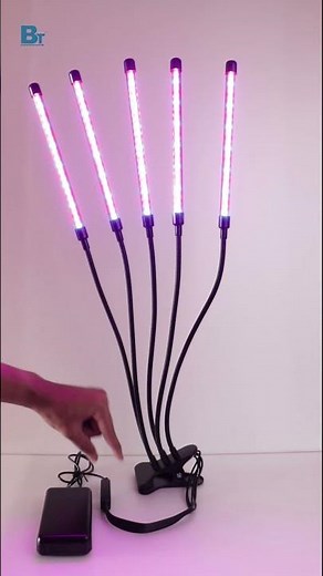 LED Grow Light, Full Spectrum, Dimmable with Timer, Indoor Plant Grow Light (with 4-Head)