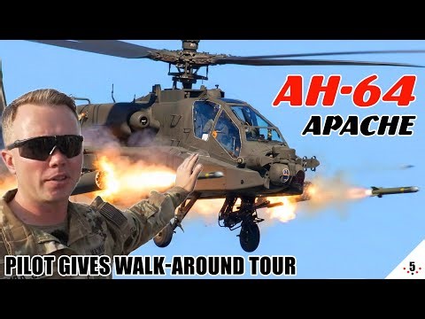 Pilot Gives Tour of AH 64 Apache Attack Helicopter #ah64 #apache #attackhelicopter