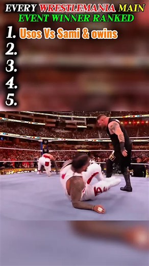 Top 5 WrestleMania Main Event Winning Moments ⭐ #tiktokgrowthchallenge #wwetiktok #wwe #raw #smackdown