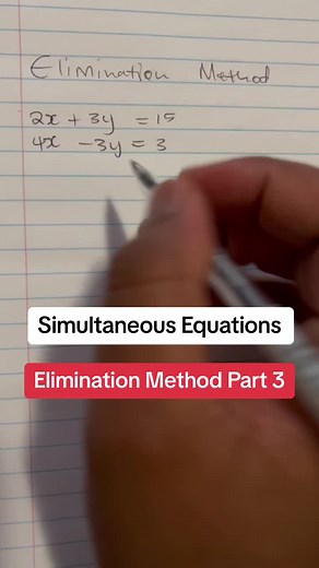 Simultaneous Equations - Part 3 #math #tutorial #numbers #exams #mathsisfun #solveforx #simultaneousequations #SAMA28