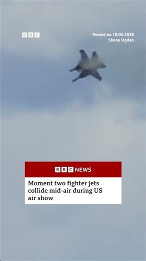 Crew safe after fighter jets collide at US air show #BBCNews