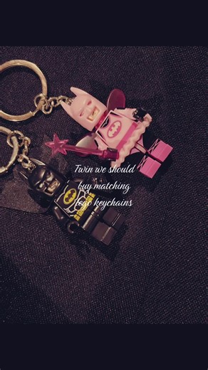 Matching Lego Keychains for Twins