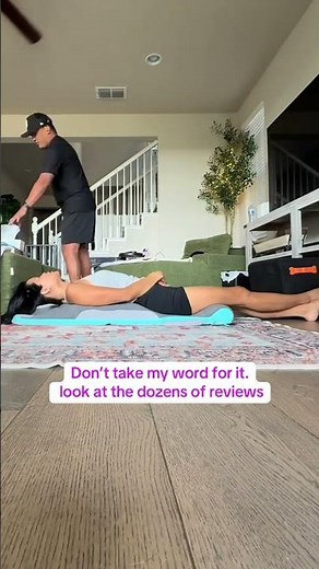 This viral air compression back stretching mat isn't just soft air... it's sturdy, supportive, and