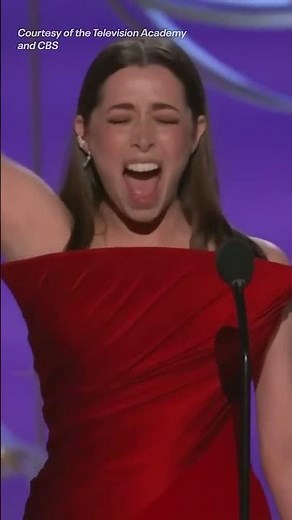 Cristin Milioti wins at the #Emmys. (🎥: Courtesy of the Television Academy and CBS)