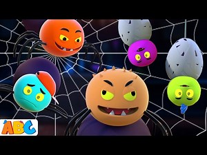 Five Funny Spooky Spiders Crawling On The Web | More Kids Songs and Nursery Rhymes for Babies - Videos For Kids