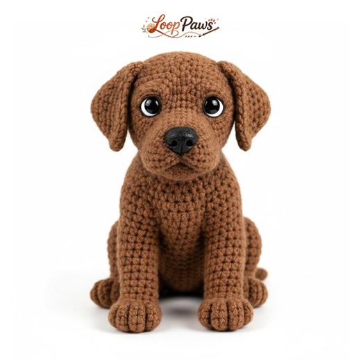 Realistic Labrador Crochet Dog Pattern – Brown Amigurumi Puppy PDF (instant Download) - Etsy
