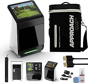 Garmin Approach R50 Premium Golf Launch Monitor and Simulators with Carrying Case, Advanced Ball and Club Metrics with A Built-in 10” Color Touchscreen Display Bundle + More Accessories
