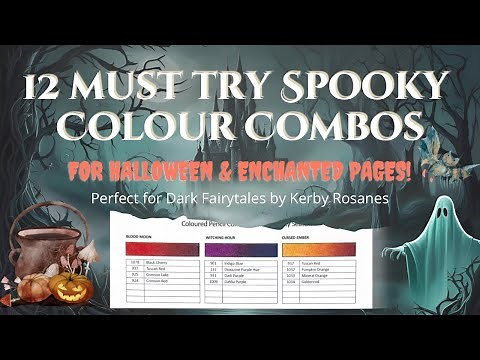 12 Must-Try Spooky Colour Combos for Halloween & Enchanted Pages | Adult Colouring