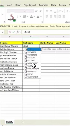 TEXTSPLIT Function in Excel Explained #excel #spreadsheetmagic #excelreels