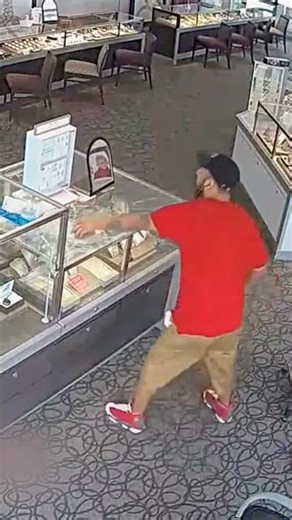 Trying to rob a store with rocks