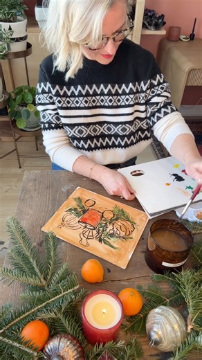 LAFCO New York on Instagram: "Absinthe Plum, a sparkling winter fête in a candle ❤️✨ Our vessels make the chicest paint-brush holders for any artist’s studio."