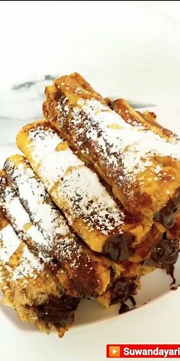 Resep Olahan Roti Tawar Gulung Toast Coklat Lumer Panggang by Ig