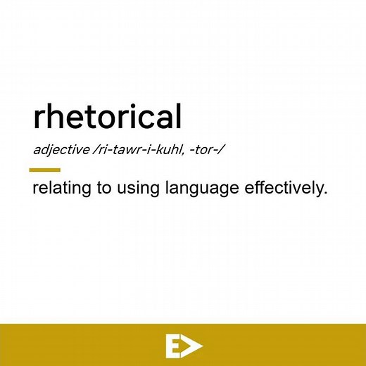 How to Pronounce Rhetorical | Definition | Example