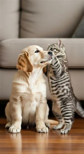 Cute Puppy and Kitten Playtime Magic #puppylove #kittencare #petfun