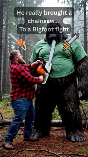 Bigfoot vs the Chainsaw Guy 🔪🌲