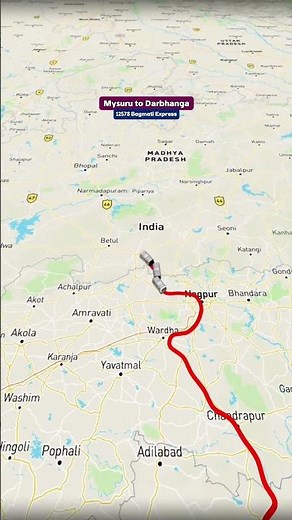 Mysuru to Darbhanga I 12578 Bagmati Express ITrain Route & Timing 🚆