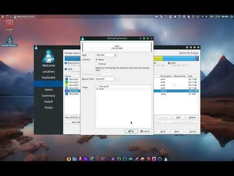 Besgnulinux 01 06 Openbox efi install