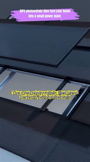 BIPV photovoltaic tiles turn your home into a small power plant. #bipv #solarglass