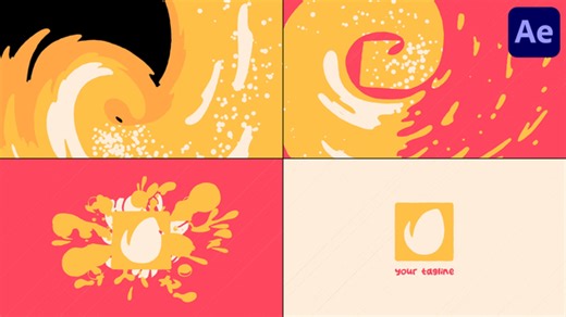 Liquid Wave Logo for After Effects