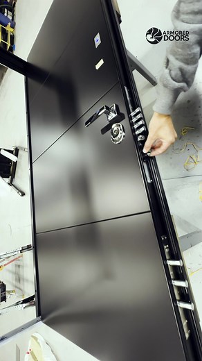 108K views · 1K reactions | Biometric security built into armored steel. Factory-tested. Precision finished in deep black. | Armored Doors | Facebook