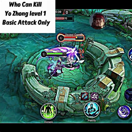 Who Can Kill Yo Zhong level 1 Basic Attack Only #MLBB #1v1fight #tutorial #mukbang #mobilelegends