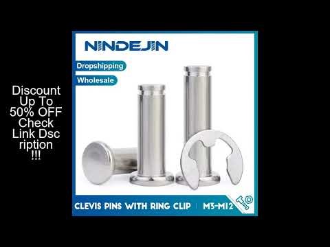 2-10pcs Flat Head Clevis Pin with Retaining Ring M3 M4 M5 M6 M8 M10 Stainless Steel Pins with Circli