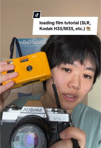 Replying to @🪼Ameera🪼 Loading film on an SLR, Kodak H35 / M35 camera tutorial. The same principles apply to a vast majority of film cameras (excluding auto-load and Leica stuff). #35mm #filmphotography #harveyfilmlab