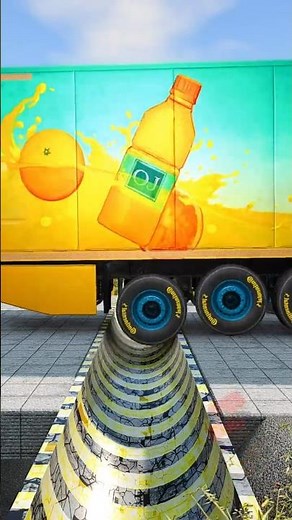 Truck Tow Trailers vs Reverse Speedbumps #short #beamng #beamngdrive #trucksvs