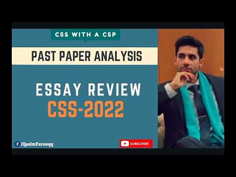 Essay Review | CSS 2022 | Past Paper Analysis | CSS With A CSP