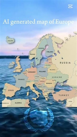 AI-generated map of Europe #map #europe #funk