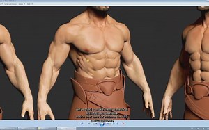 【ZBrush】ZBrush人体解剖数字艺术终极训练教程之身体肌肉(中英双字)