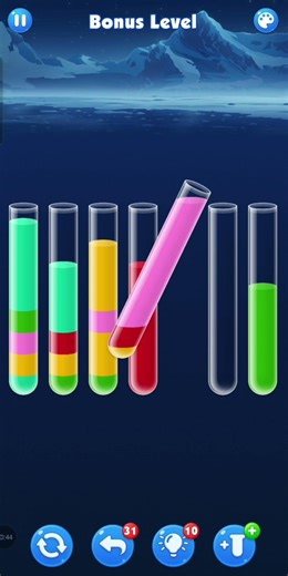 Bonus level water sort game 💪💪🍾🍾