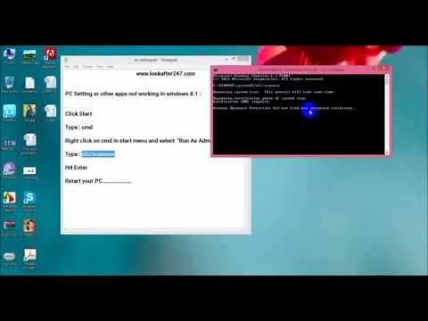 Windows 8.1 How To Reset Your PC and Fix Some Files are Missing Error & PC settings error