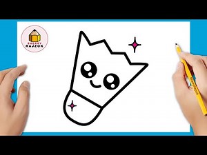 Hogyan rajzoljunk egy tollaslabdát | Könnyű Rajzok