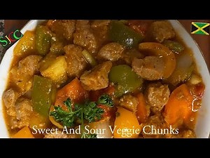 My Way Of Sweet And Sour Veggie Chunks/ How To Cook Veggie Chunks/ Soy Chunks