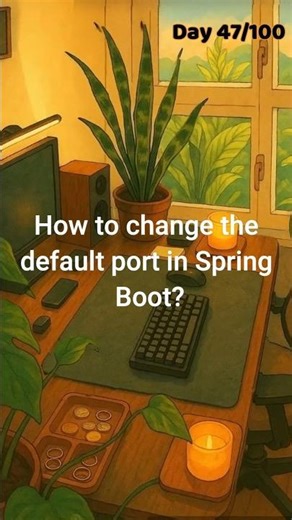 Day 46/100: How to change default port in sprinboot ? #100dayschallenge #interview #java