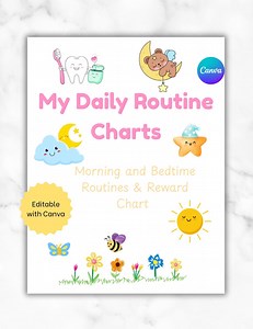 Kids Daily Routine Chart: Printable Chore Charts & Reward System (PDF Download) - Etsy Australia