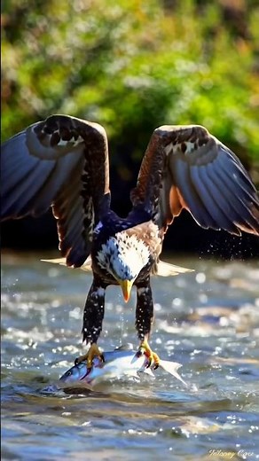 🦅Bald Eagle Catching Fish 😱 | Incredible Nature Action Shot 🐟