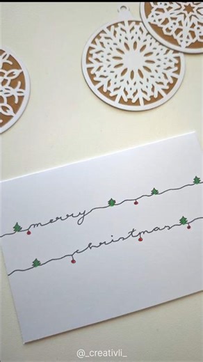 Lettering ✏️Simple Christmas Card #diy #cards #lettering #christmas #lastminute #easydiy