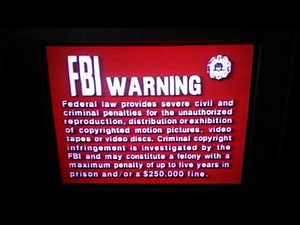 20th century fox fbi warning screen 1984 - 1999