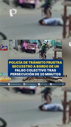 🚗 Agente frustra secu3stro en falso colectivo: Persecución de Surco a Chorrillos termina con un capturado Un agente de tránsito logró frustrar el secu3stro de un hombre que era retenido dentro de un falso colectivo. El operativo se inició en Surco y, tras una persecución de aproximadamente veinte minutos, culminó en Chorrillos con la captura de uno de los tres integrantes de la banda crim1nal. #FalsoColectivo #Persecución #Surco #Chorrillos #PanamericanaTV | Panamericana Televisión
