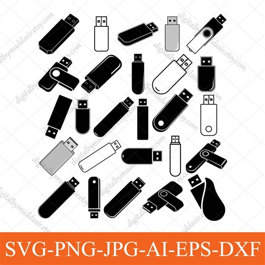 USB Flash Drive Svg Bundle, Flash Drive Clipart, USB Svg, Usb Stick Svg, Usb Drive Silhouette, USB Storage Vector,usb Dongle,tech Gadget Svg - Etsy UK