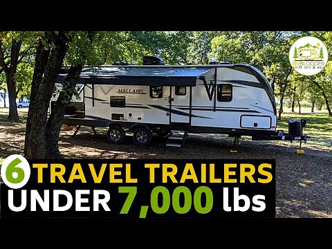 6 Large Ultra Lite Travel Trailers Under 7000 lbs - Big Camper Trailers for Families!