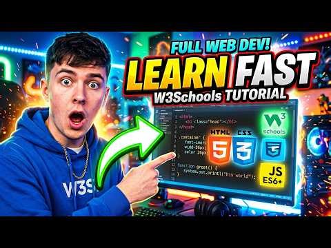W3Schools Full Tutorial for Beginners 2026 | Learn HTML CSS JavaScript Step by Step