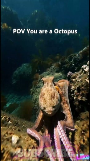 POV You Are an Octopus 🐙 | Exploring the Ocean Floor #shorts #pov