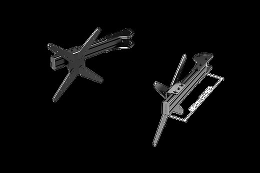 580mm/22.8" Triple Monitor Add-on Arms with VESA Mounts