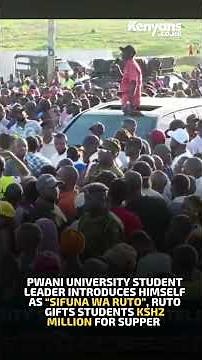 Pwani University student leader introduces himself as “Sifuna wa Ruto”