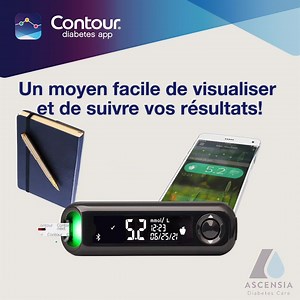 Un seul endroit pour tous les résultats glycémiques. C’est ce que vous offre l’application CONTOUR®DIABETES app. Sans effort. Connectez-vous dès aujourd’hui! Voir le site Web pour les restrictions, les références et autres informations légales. | Contour Diabetes Solutions