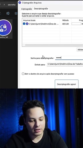 Antonio Dias | Segurança Digital on Instagram: "Criptografia de arquivos - Software: File Encrypter 👩‍💻"